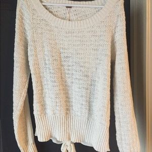Free People open back ivory sweater